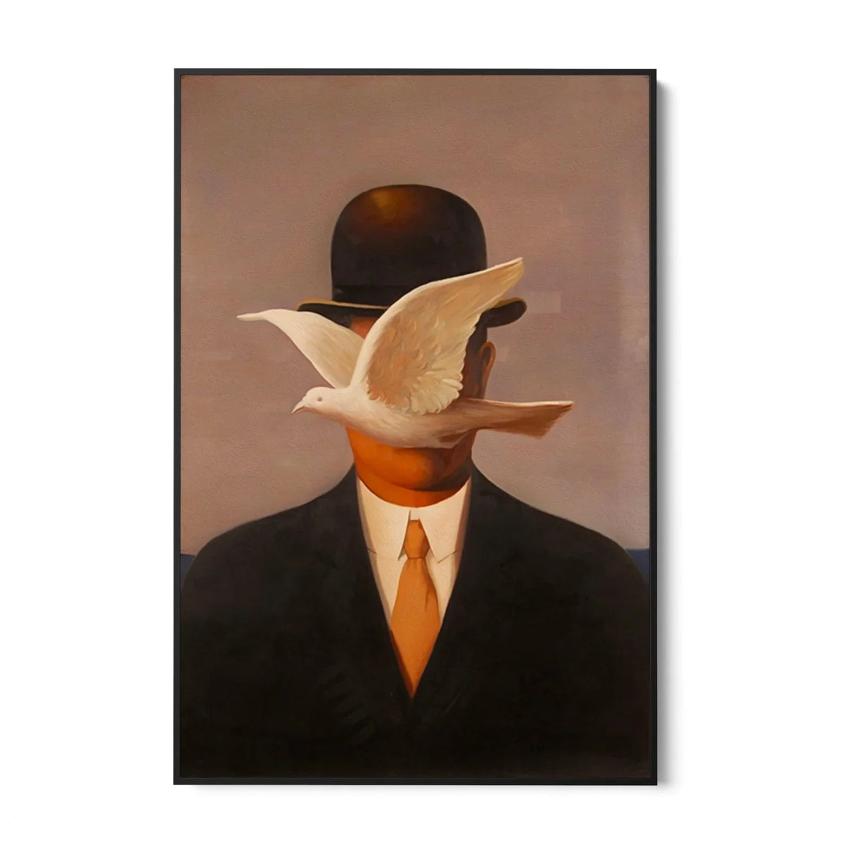 Quadro Stampa su Tela Man in A Bowler, Rene Magritte - CupidoDesign