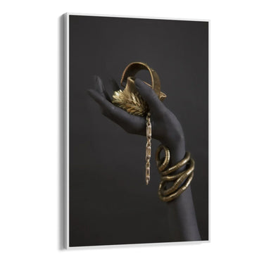 Quadro Stampa su Tela Mani Dorate - CupidoDesign