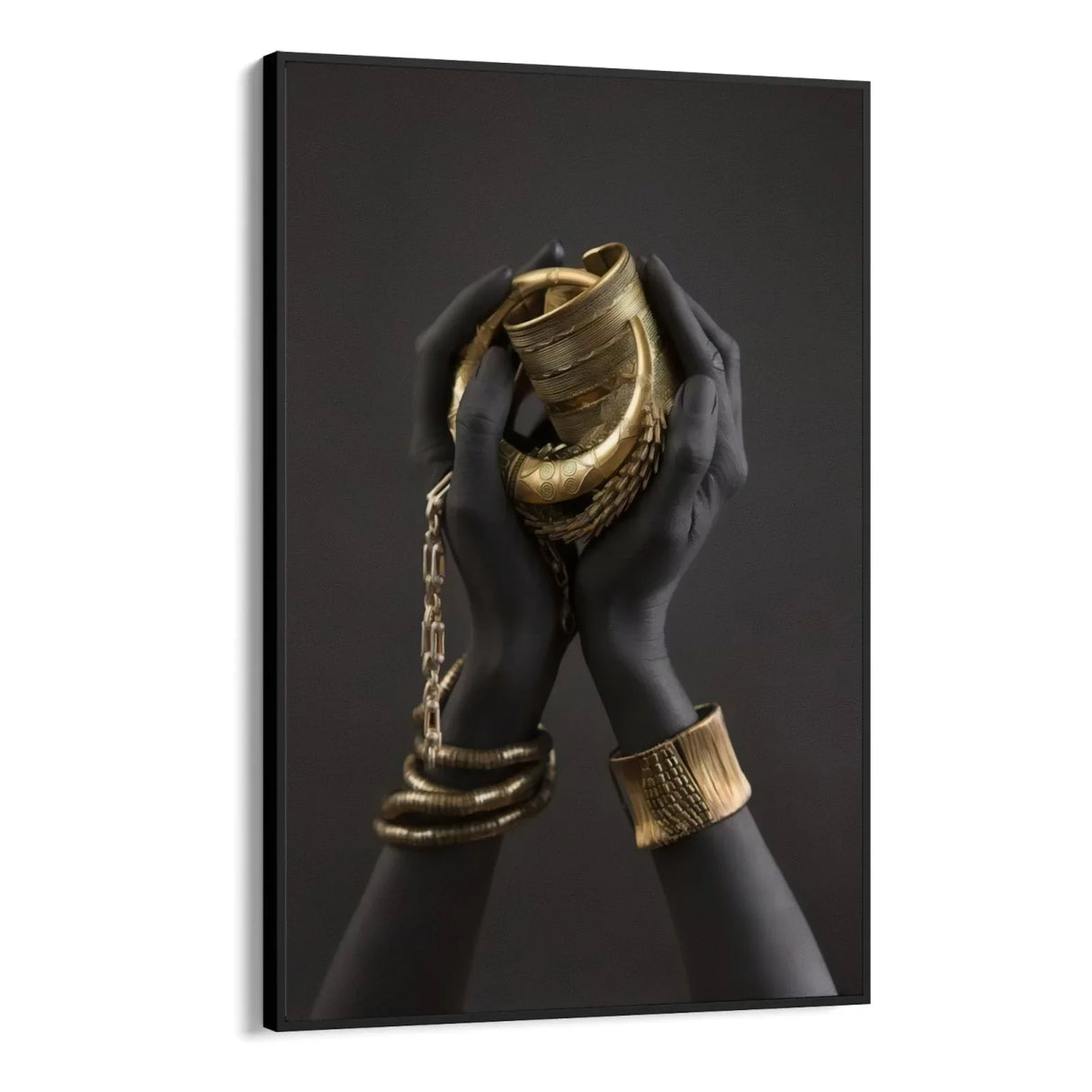 Quadro Stampa su Tela Mani Gold - CupidoDesign