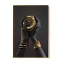 Quadro Stampa su Tela Mani Gold - CupidoDesign
