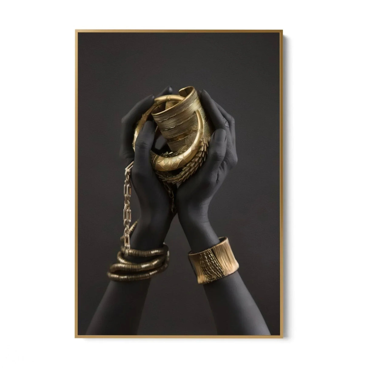Quadro Stampa su Tela Mani Gold - CupidoDesign