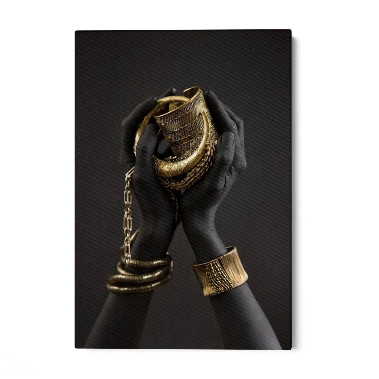 Quadro Stampa su Tela Mani Gold - CupidoDesign