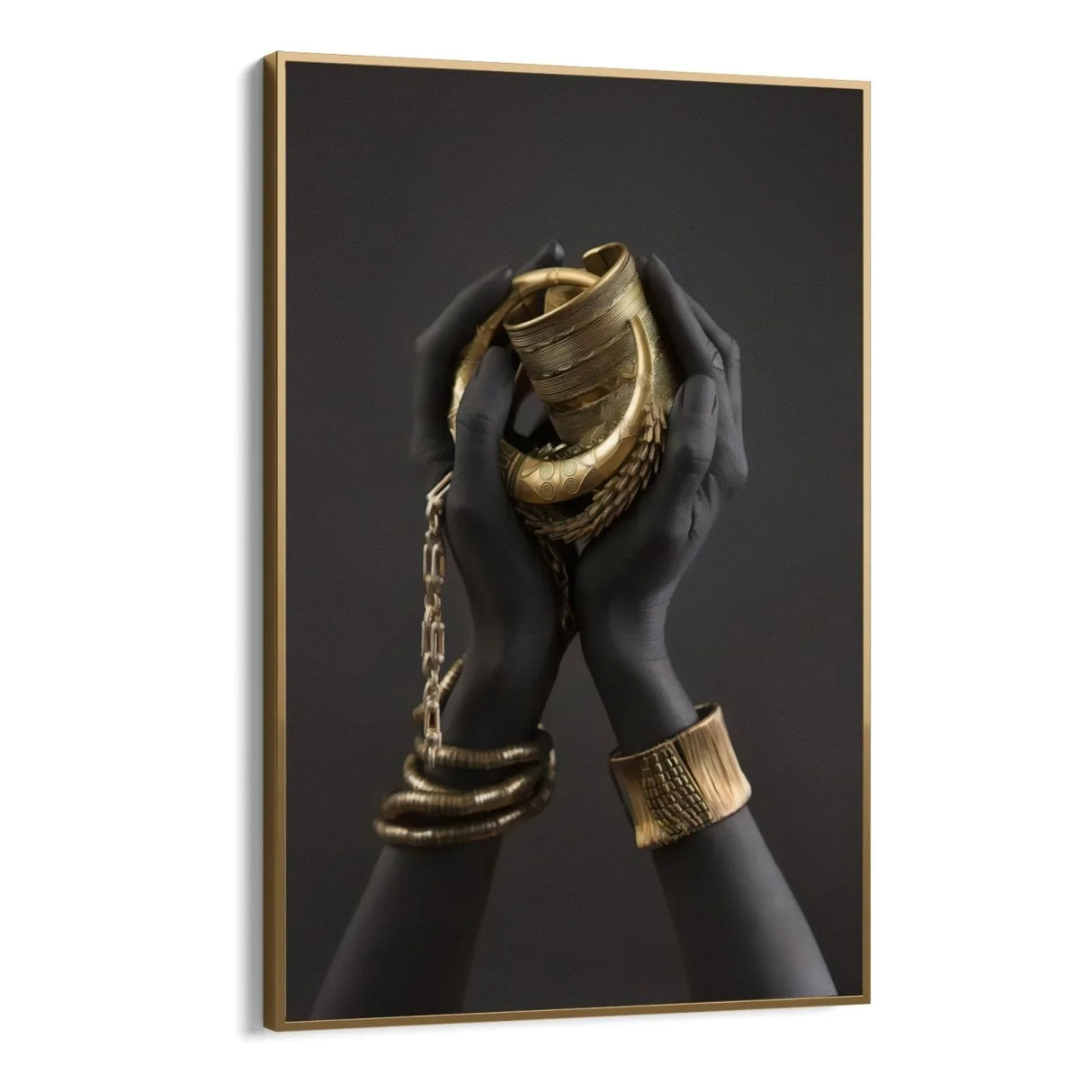 Quadro Stampa su Tela Mani Gold - CupidoDesign