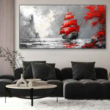 Quadro Stampa su Tela Mare di nebbia - CupidoDesign