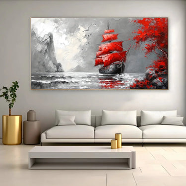 Quadro Stampa su Tela Mare di nebbia - CupidoDesign