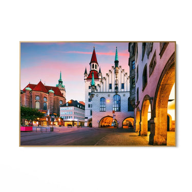 Quadro Stampa su Tela Marienplatz, Monaco - CupidoDesign