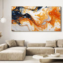 Quadro Stampa su Tela Marmo Arancione - CupidoDesign