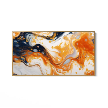Quadro Stampa su Tela Marmo Arancione - CupidoDesign