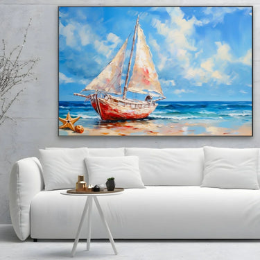 Quadro Stampa su Tela Melodia Azzurra - CupidoDesign