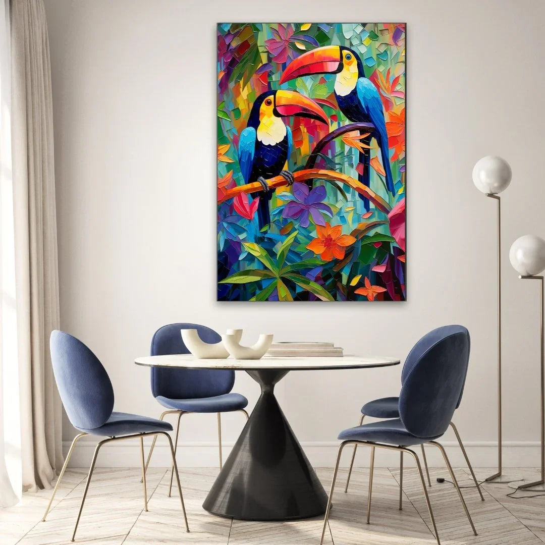 Quadro Stampa su Tela Melodia dal becco lungo - CupidoDesign