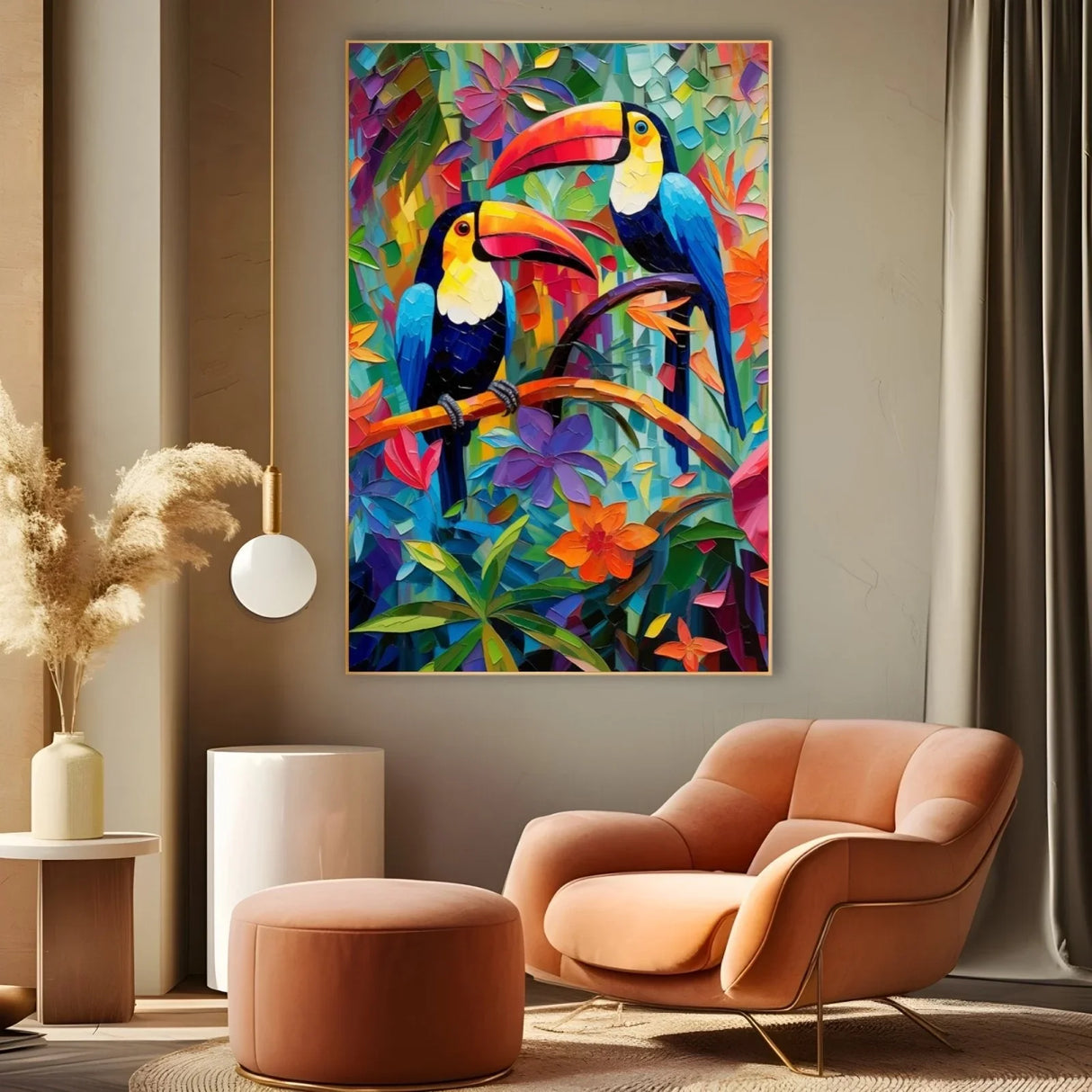 Quadro Stampa su Tela Melodia dal becco lungo - CupidoDesign