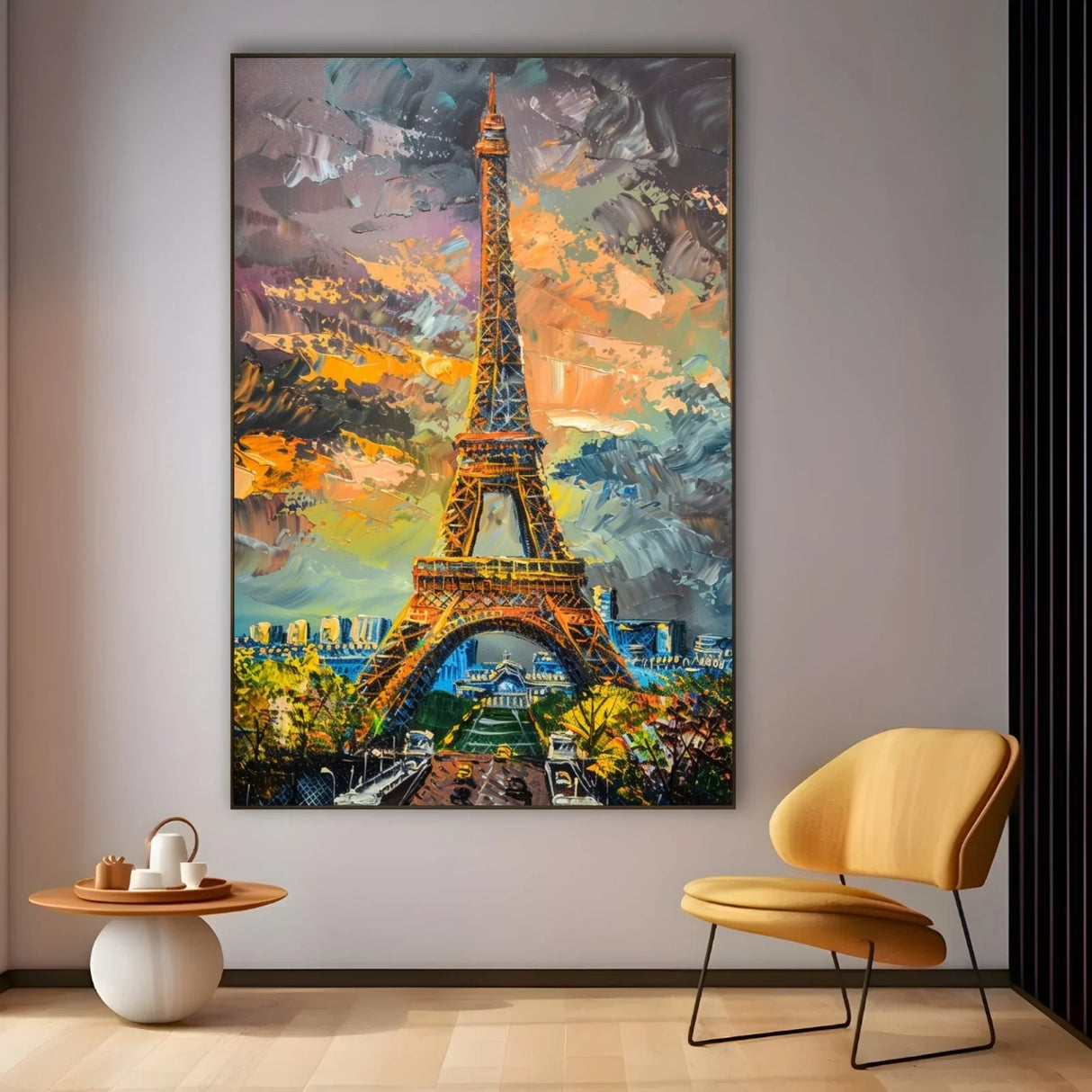 Quadro Stampa su Tela Miraggi di Tour Eiffel, Francia - CupidoDesign
