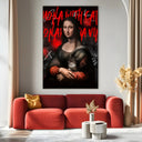 Quadro Stampa su Tela Mona Lisa Graffiti - CupidoDesign