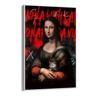 Quadro Stampa su Tela Mona Lisa Graffiti - CupidoDesign