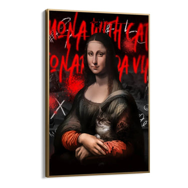 Quadro Stampa su Tela Mona Lisa Graffiti - CupidoDesign