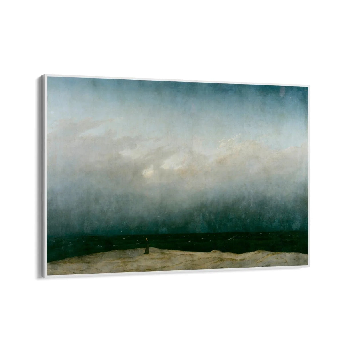 Quadro Stampa su Tela Monaco in riva al mare, Friedrich - CupidoDesign