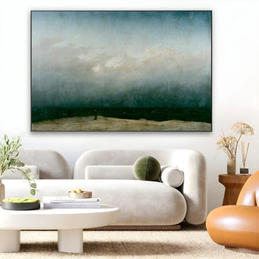 Quadro Stampa su Tela Monaco in riva al mare, Friedrich - CupidoDesign