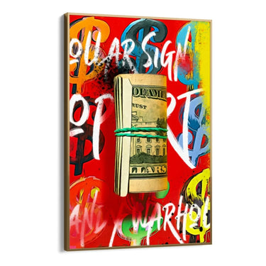 Quadro Stampa su Tela Money Graffiti - CupidoDesign