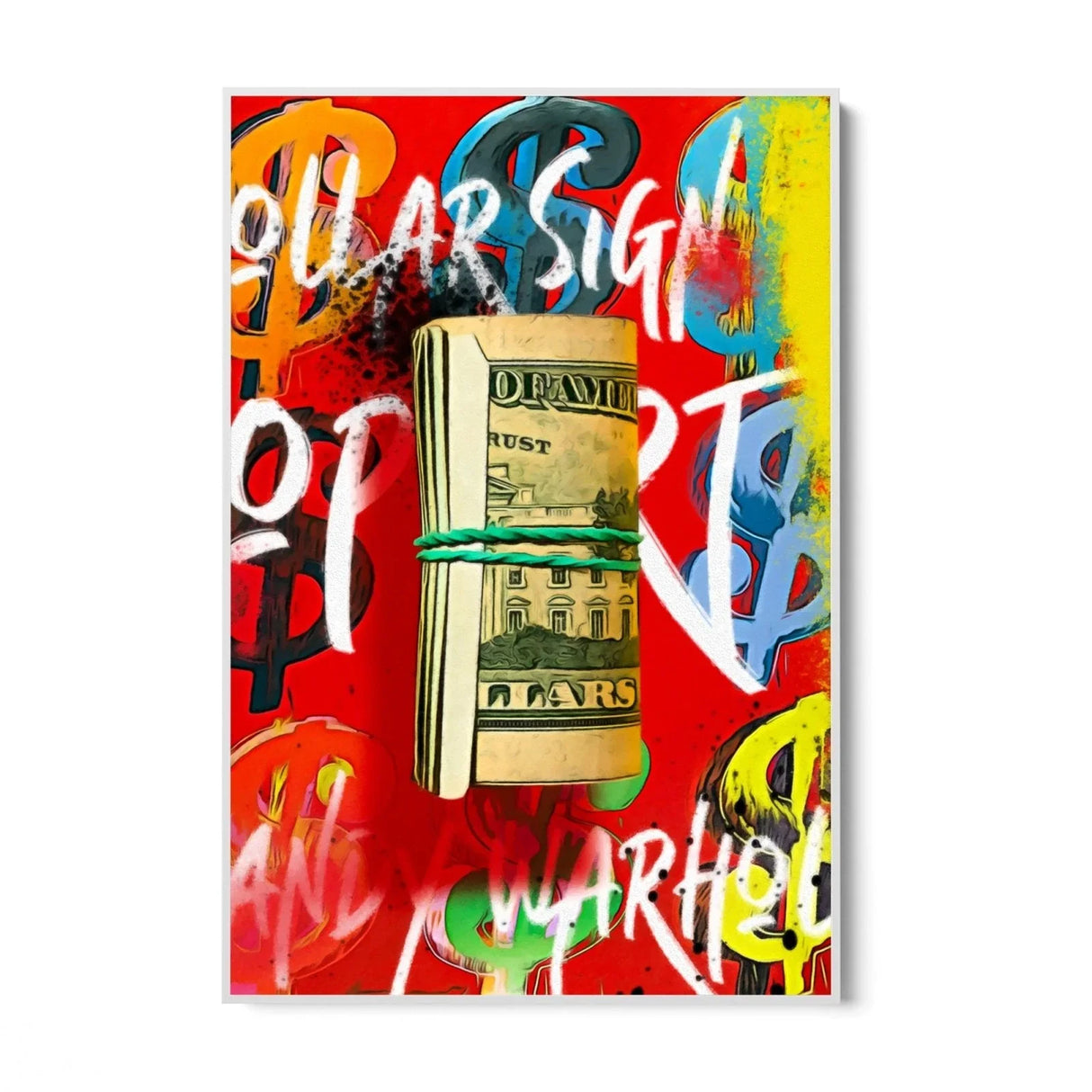 Quadro Stampa su Tela Money Graffiti - CupidoDesign
