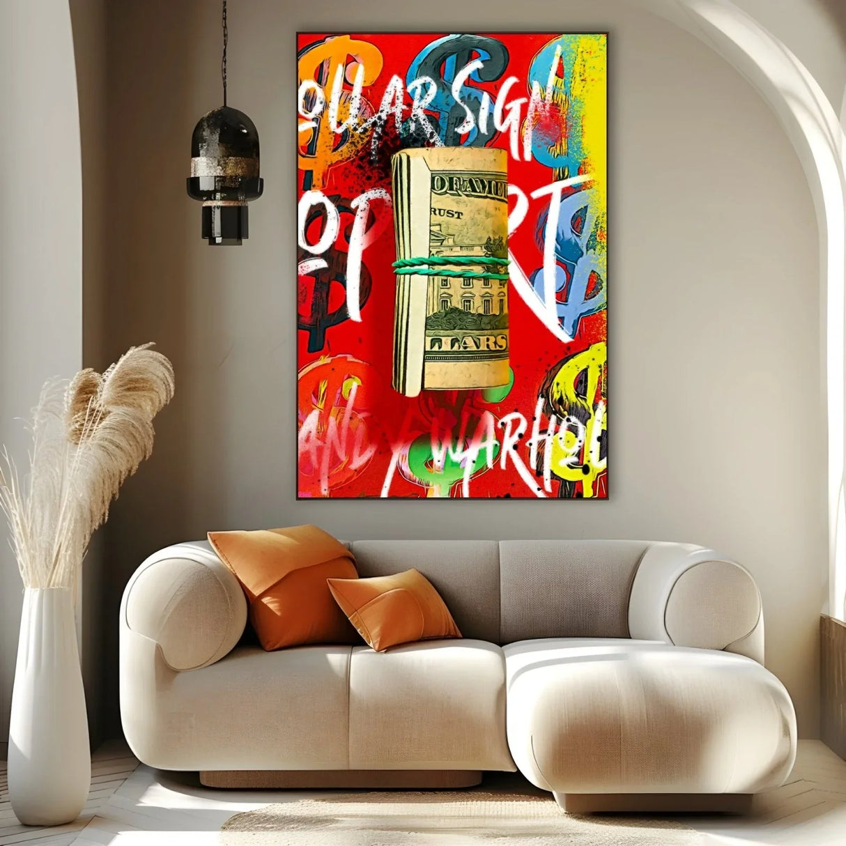 Quadro Stampa su Tela Money Graffiti - CupidoDesign