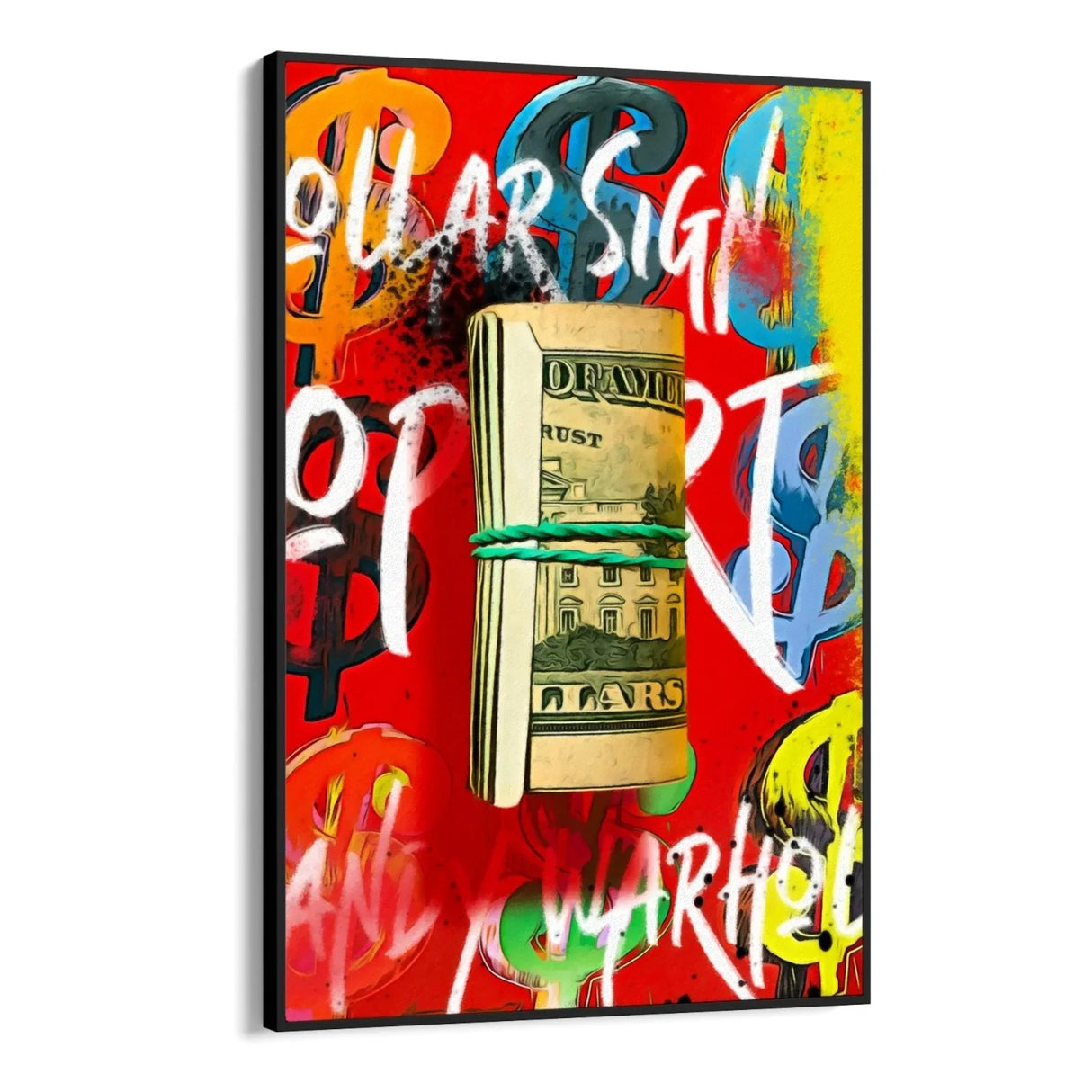 Quadro Stampa su Tela Money Graffiti - CupidoDesign