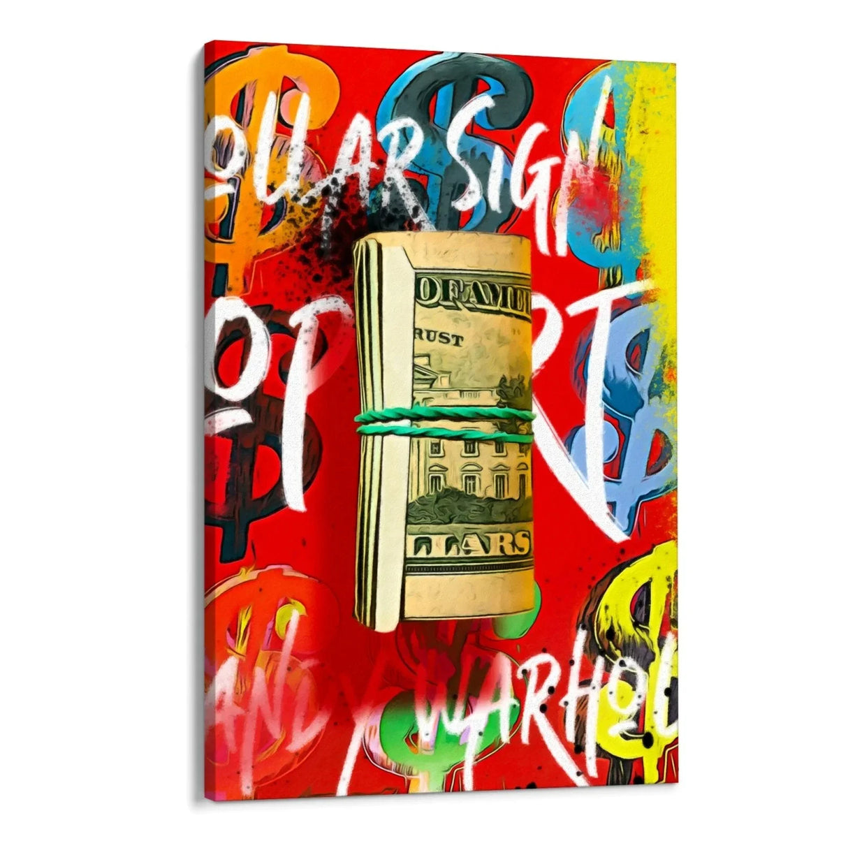 Quadro Stampa su Tela Money Graffiti - CupidoDesign