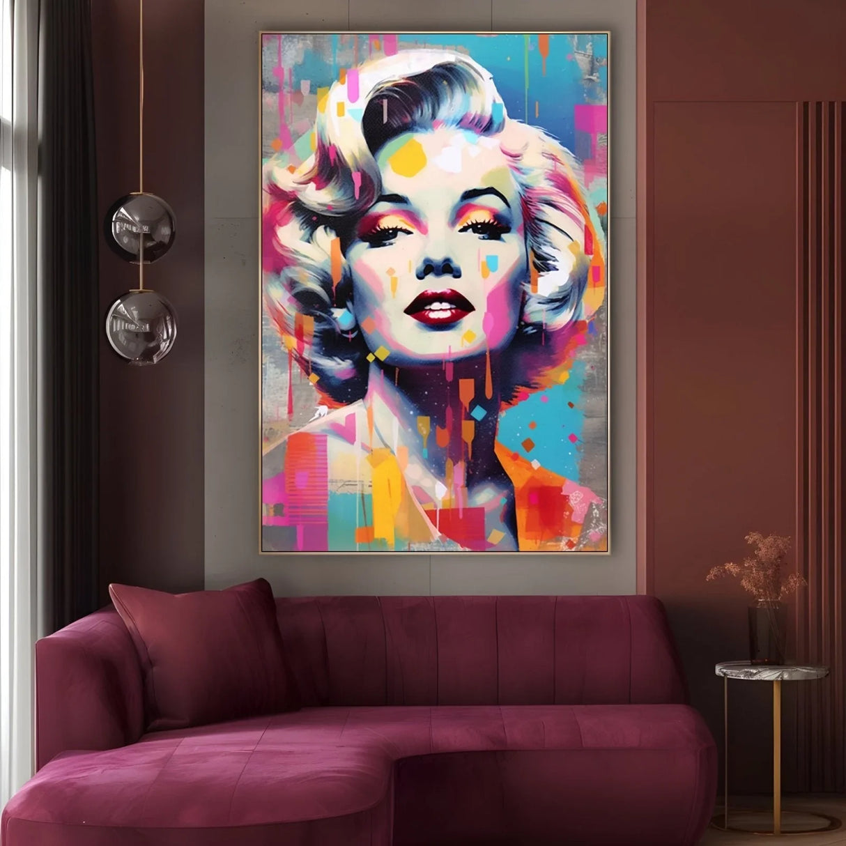 Quadro Stampa su Tela Monroe Graffiti - CupidoDesign