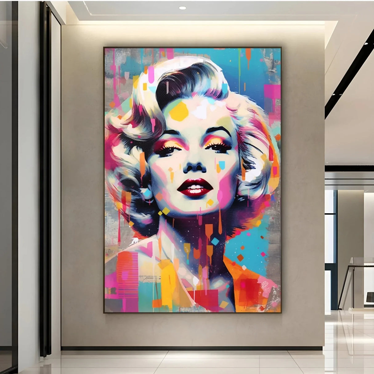 Quadro Stampa su Tela Monroe Graffiti - CupidoDesign