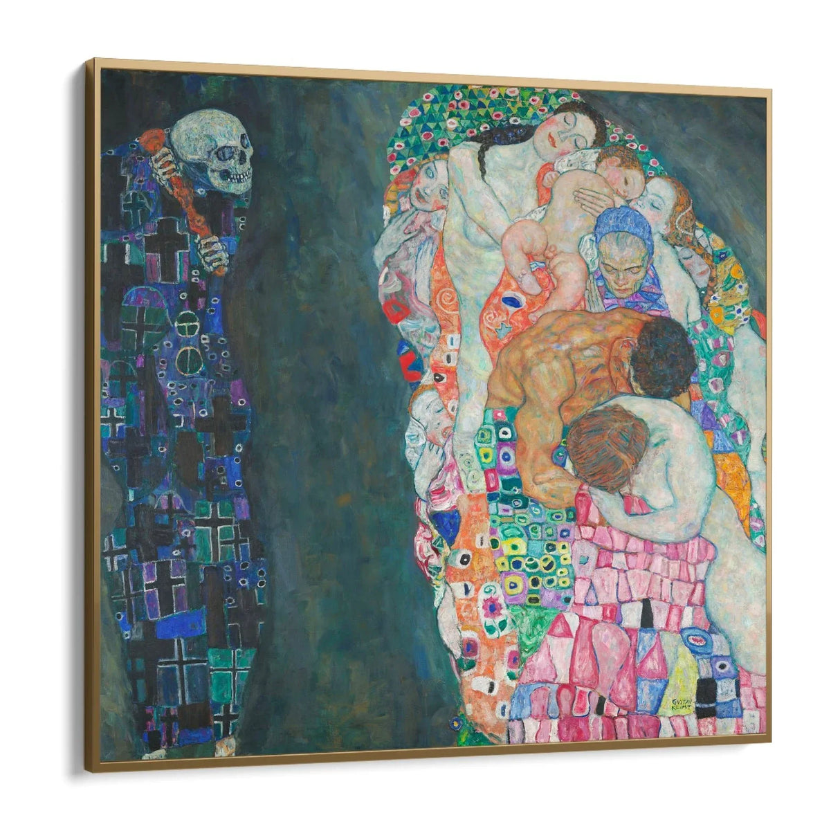 Quadro Stampa su Tela Morte e Vita, Gustav Klimt - CupidoDesign