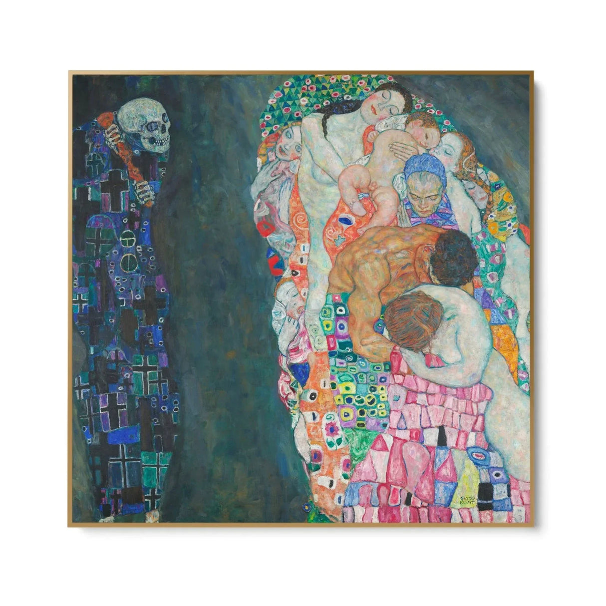 Quadro Stampa su Tela Morte e Vita, Gustav Klimt - CupidoDesign