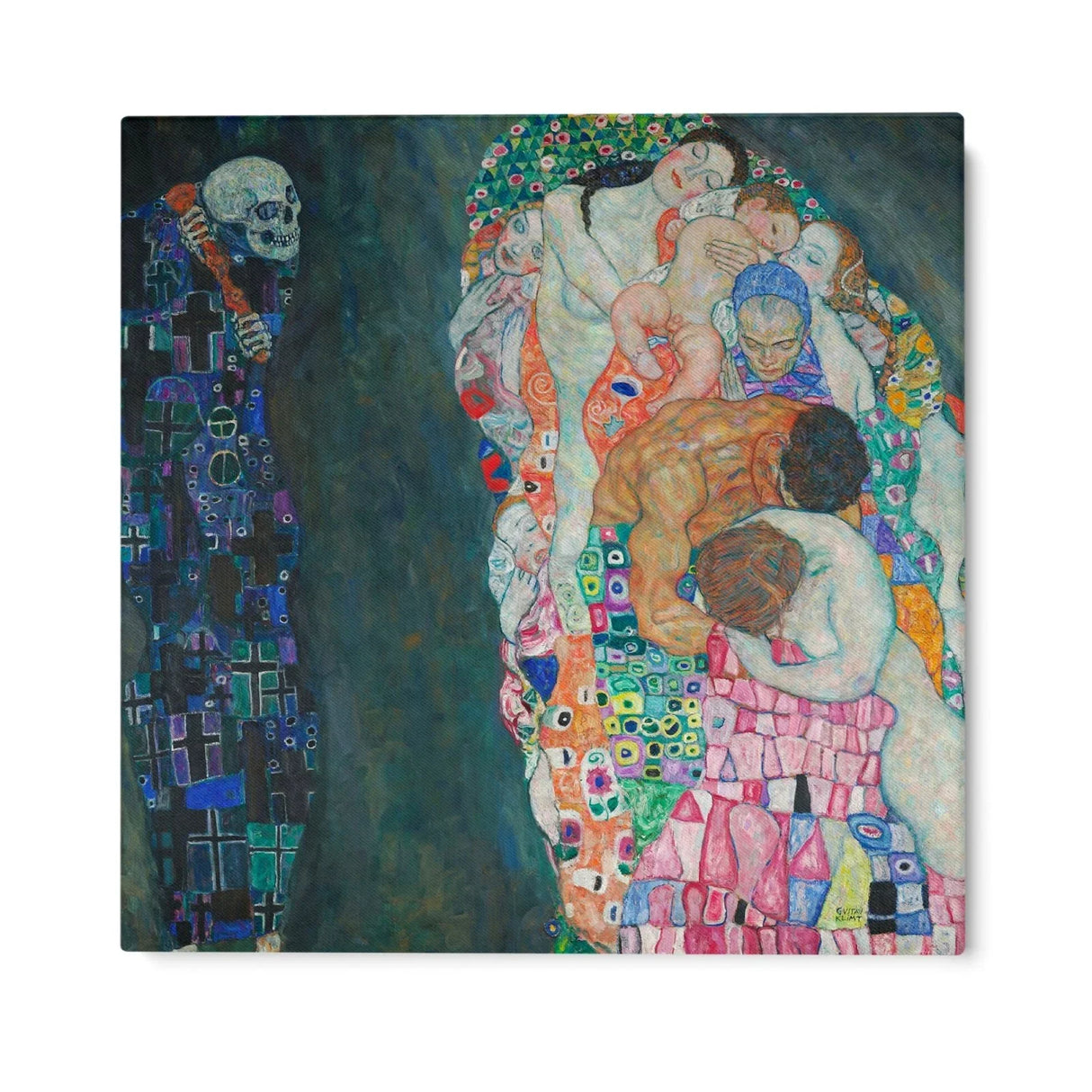 Quadro Stampa su Tela Morte e Vita, Gustav Klimt - CupidoDesign