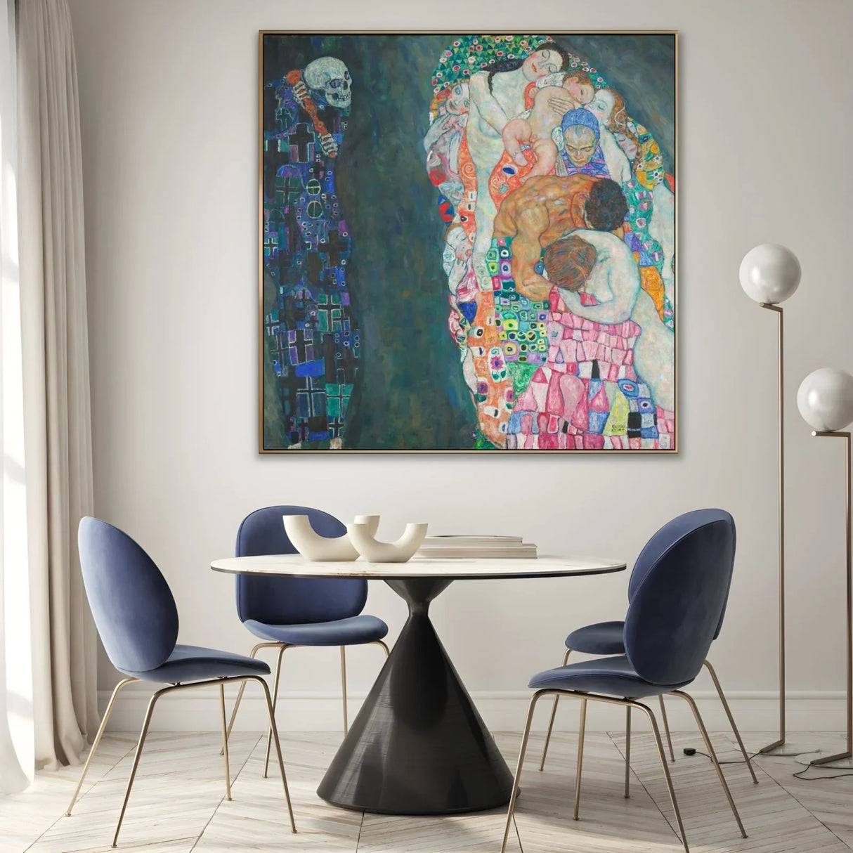 Quadro Stampa su Tela Morte e Vita, Gustav Klimt - CupidoDesign
