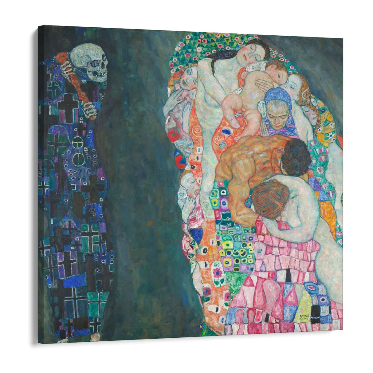 Quadro Stampa su Tela Morte e Vita, Gustav Klimt - CupidoDesign