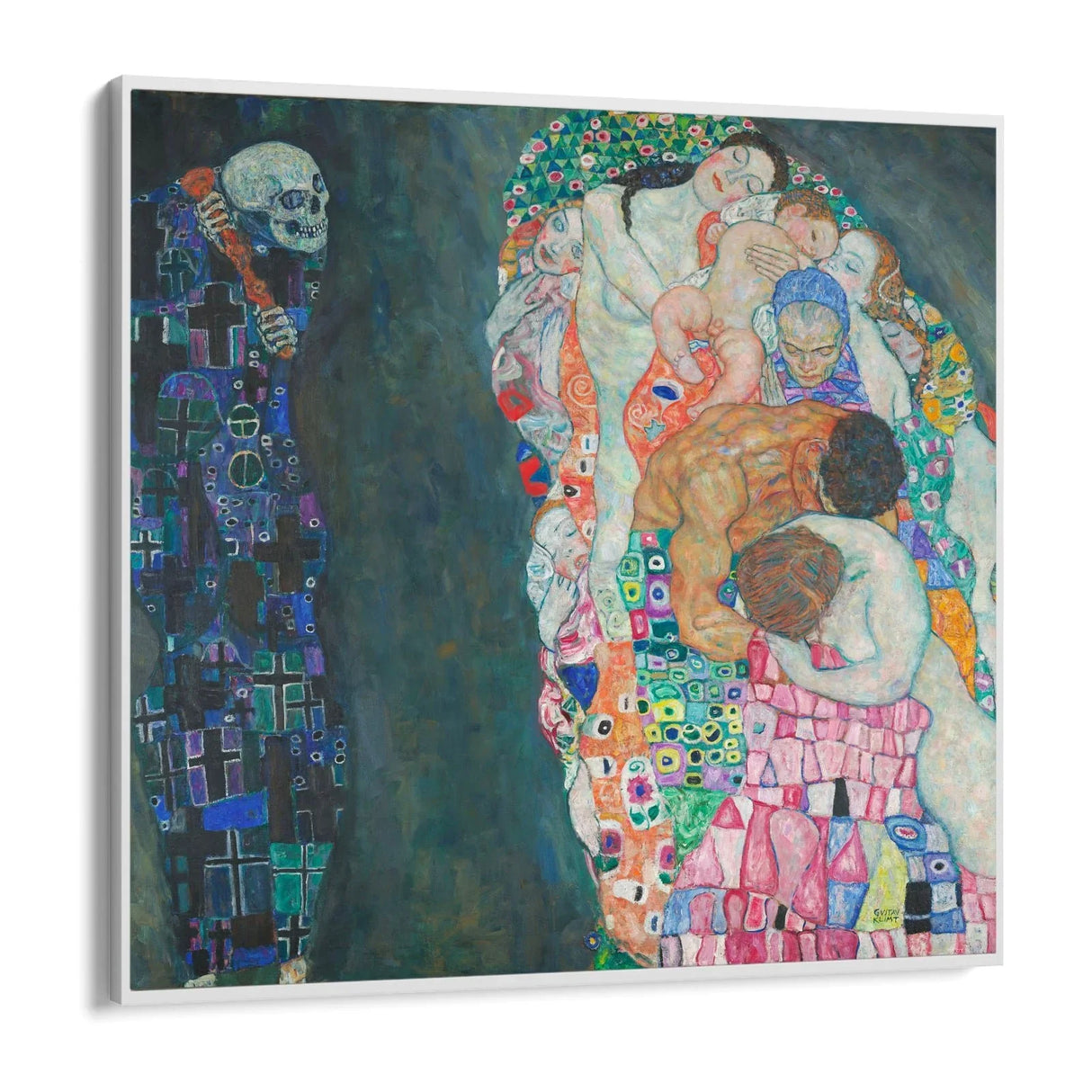 Quadro Stampa su Tela Morte e Vita, Gustav Klimt - CupidoDesign
