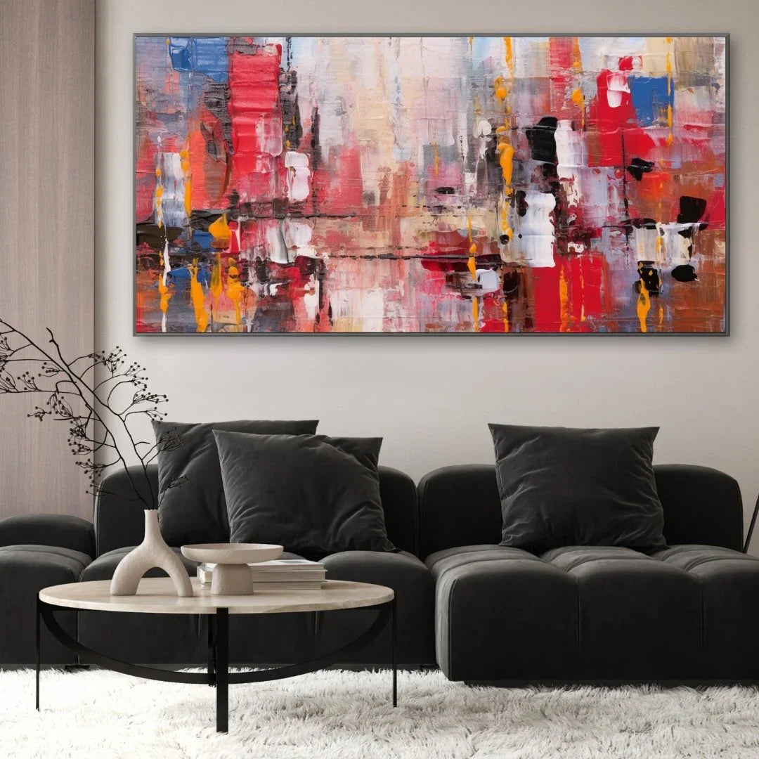 Quadro Stampa su Tela Movimenti di colore - CupidoDesign