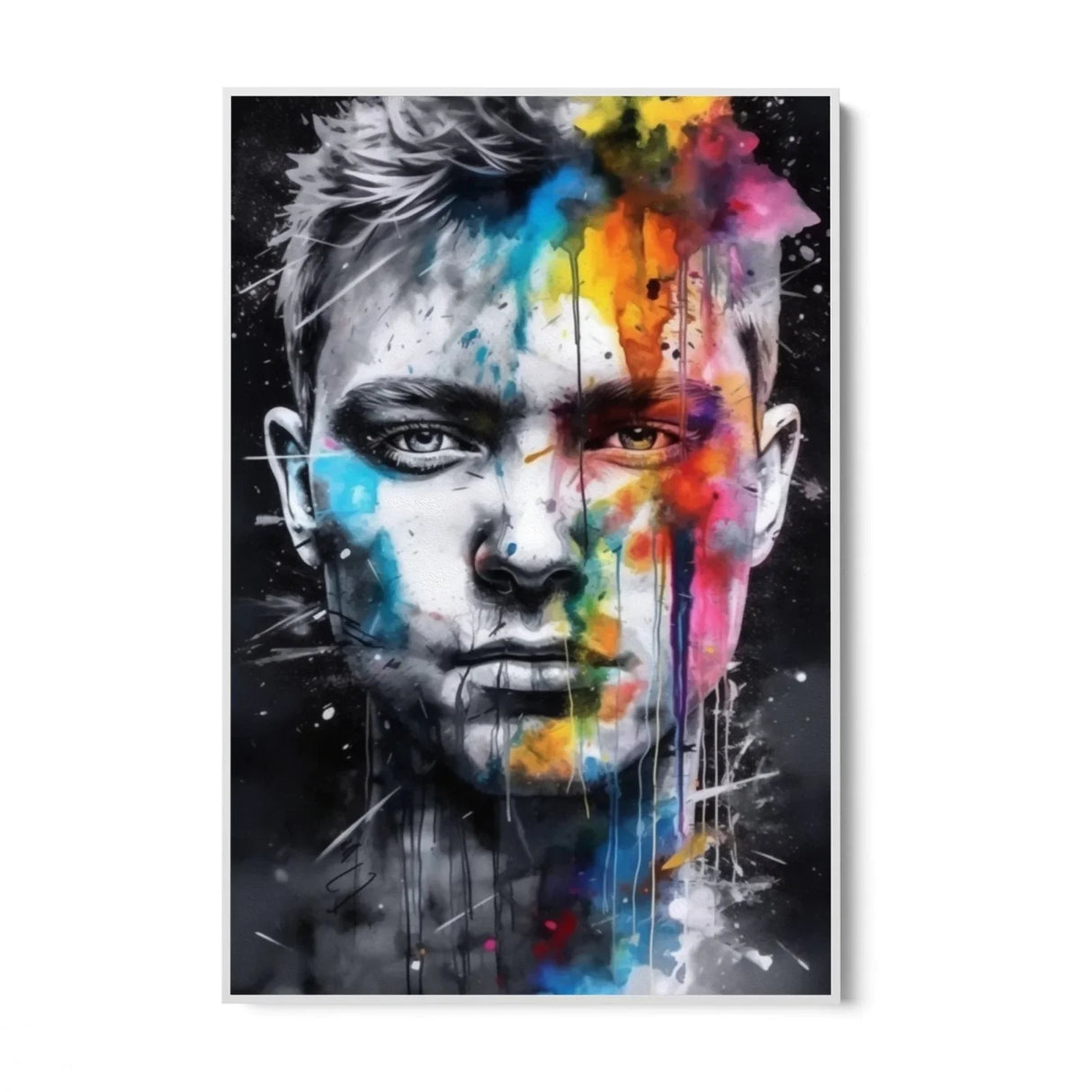 Quadro Stampa su Tela Multicolor Portrait - CupidoDesign