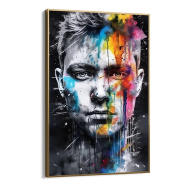 Quadro Stampa su Tela Multicolor Portrait - CupidoDesign