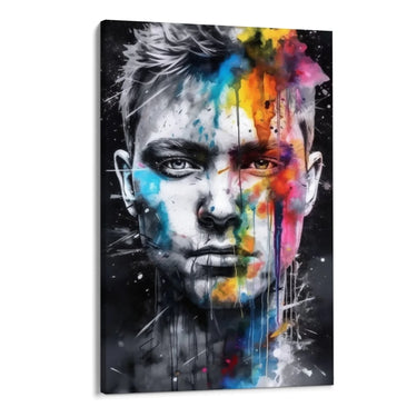 Quadro Stampa su Tela Multicolor Portrait - CupidoDesign