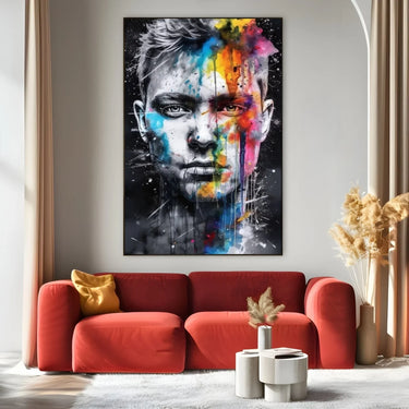 Quadro Stampa su Tela Multicolor Portrait - CupidoDesign