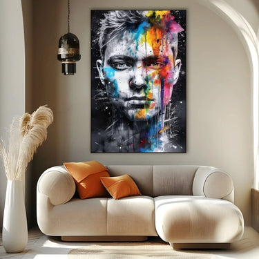Quadro Stampa su Tela Multicolor Portrait - CupidoDesign