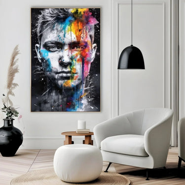 Quadro Stampa su Tela Multicolor Portrait - CupidoDesign
