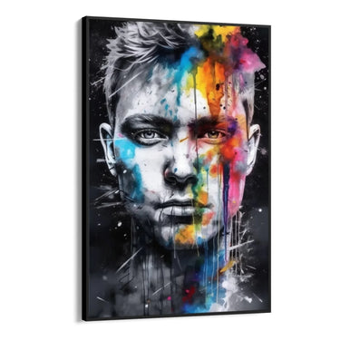 Quadro Stampa su Tela Multicolor Portrait - CupidoDesign