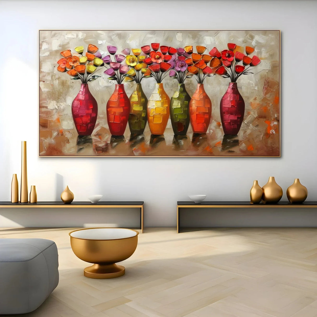 Quadro Stampa su Tela Murale di Vasi - CupidoDesign