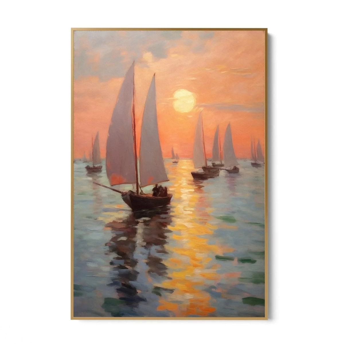 Quadro Stampa su Tela Navigando al tramonto - CupidoDesign