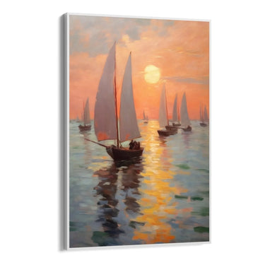 Quadro Stampa su Tela Navigando al tramonto - CupidoDesign