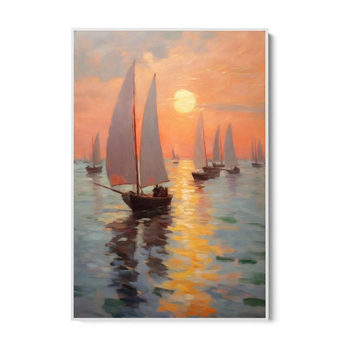 Quadro Stampa su Tela Navigando al tramonto - CupidoDesign