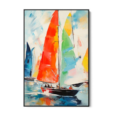 Quadro Stampa su Tela Navigando nei Colori - CupidoDesign