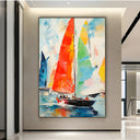 Quadro Stampa su Tela Navigando nei Colori - CupidoDesign