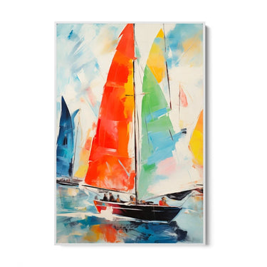 Quadro Stampa su Tela Navigando nei Colori - CupidoDesign