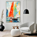 Quadro Stampa su Tela Navigando nei Colori - CupidoDesign